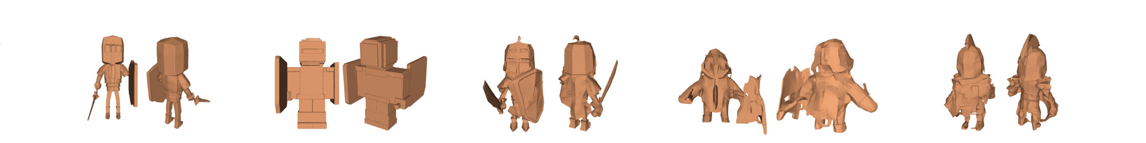 Qualitative comparison for the knight prompt
